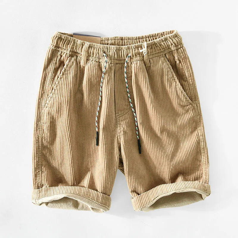 Beau | Men's Relaxed Drawstring Corduroy Shorts-Metro Lane Plaza