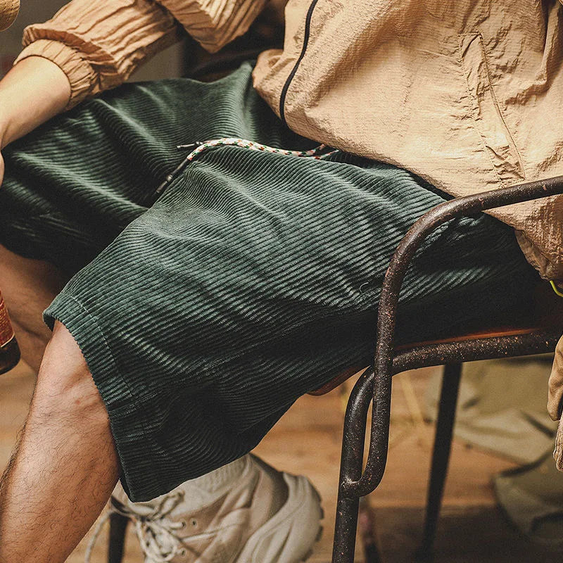 Beau | Men's Relaxed Drawstring Corduroy Shorts-Metro Lane Plaza