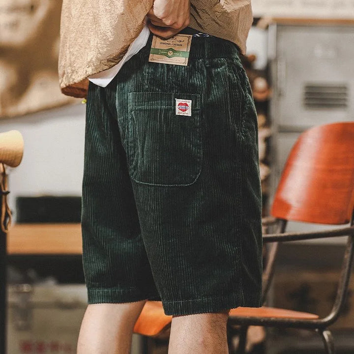 Beau | Men's Relaxed Drawstring Corduroy Shorts-Metro Lane Plaza
