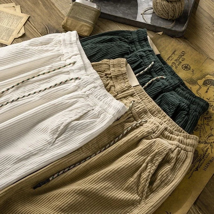 Beau | Men's Relaxed Drawstring Corduroy Shorts-Metro Lane Plaza