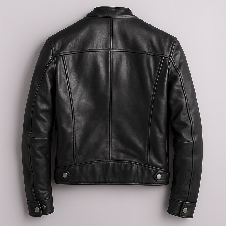Alfred | Vintage-Inspired Men's Leather Biker Jacket-Metro Lane Plaza