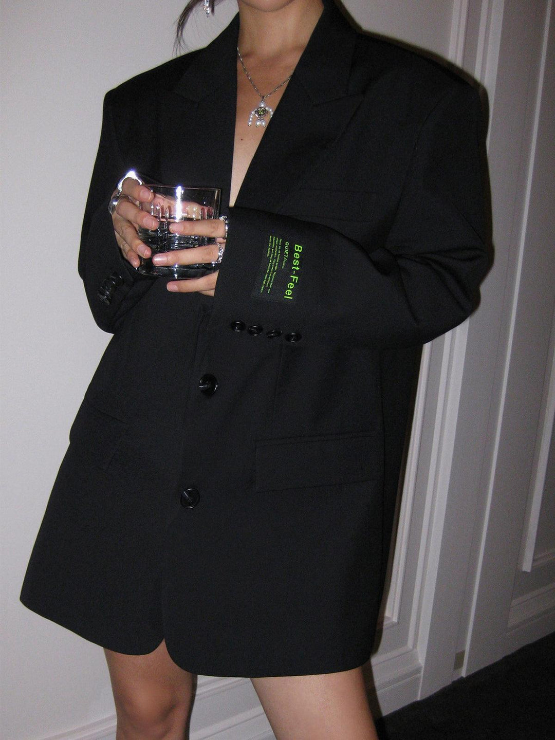Women's Chic Oversized Blazer-Metro Lane Plaza