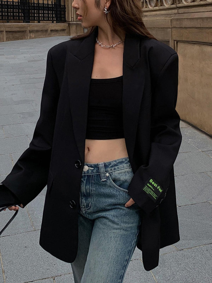Women's Chic Oversized Blazer-Metro Lane Plaza