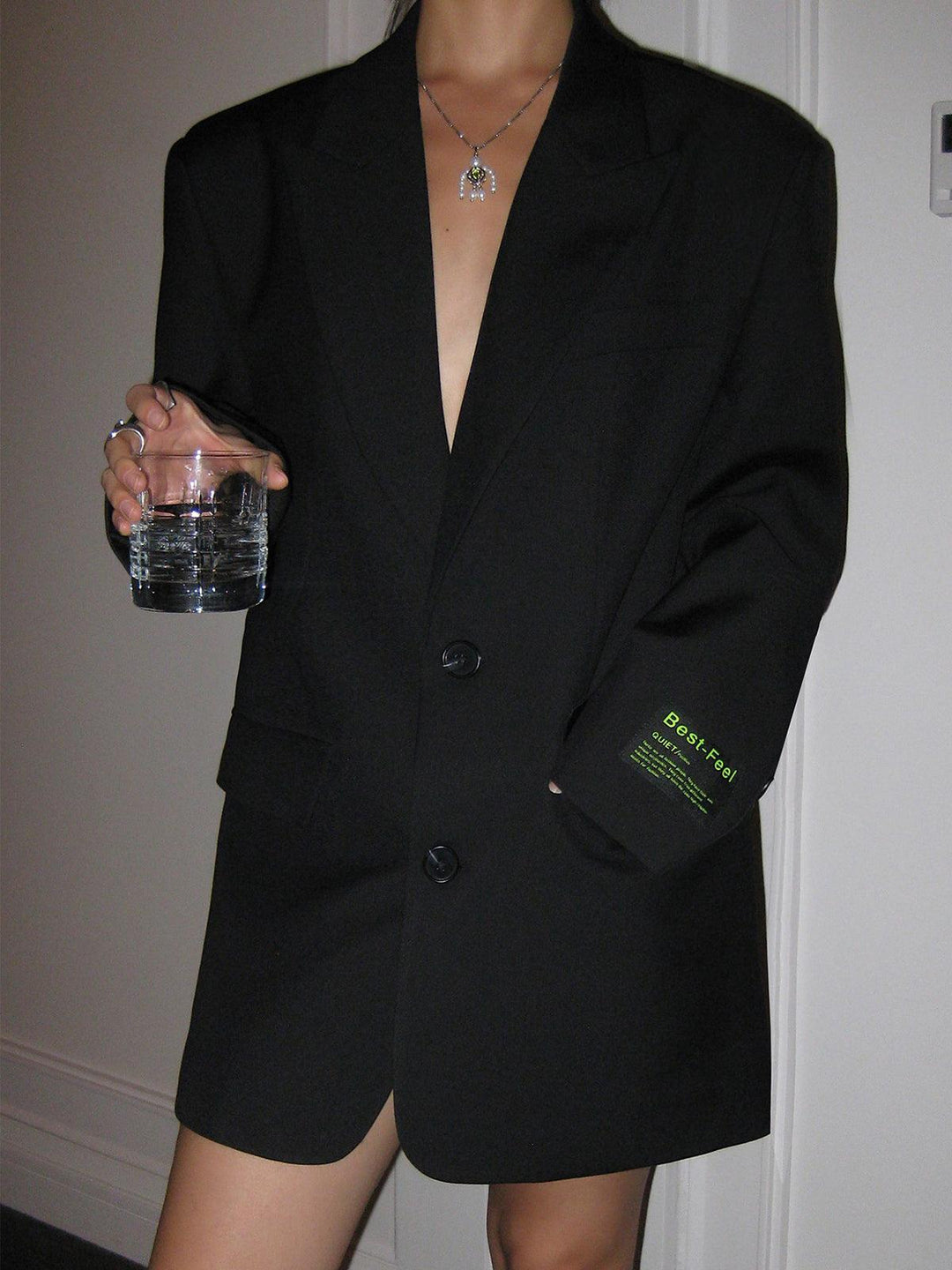 Women's Chic Oversized Blazer-Metro Lane Plaza