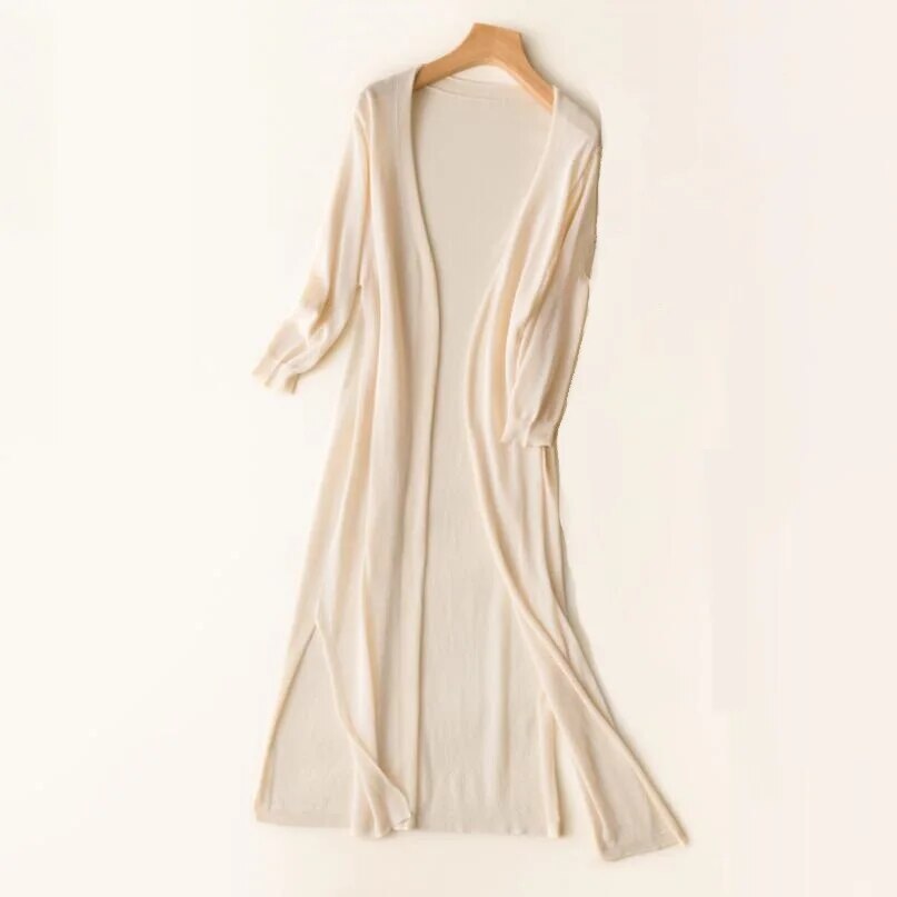 Clara | Women's Elegant Cozy Long Knitted Cardigan-Metro Lane Plaza