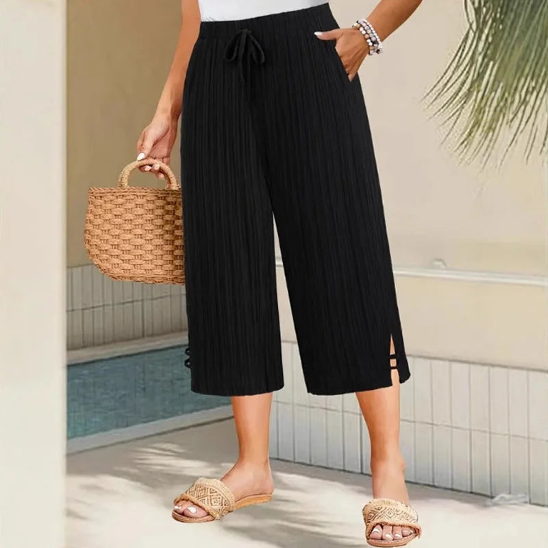 Christine | Women's Soft and Breathable Linen Trousers-Metro Lane Plaza