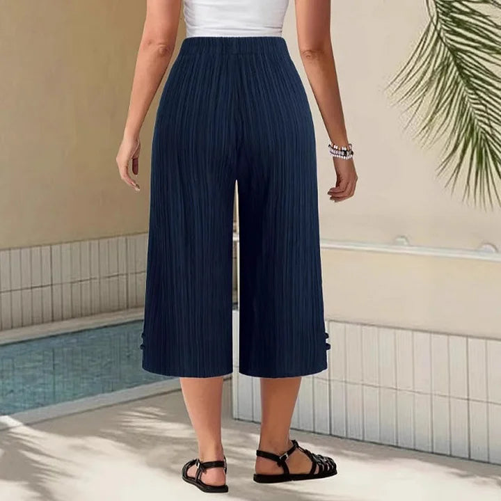 Christine | Women's Soft and Breathable Linen Trousers-Metro Lane Plaza