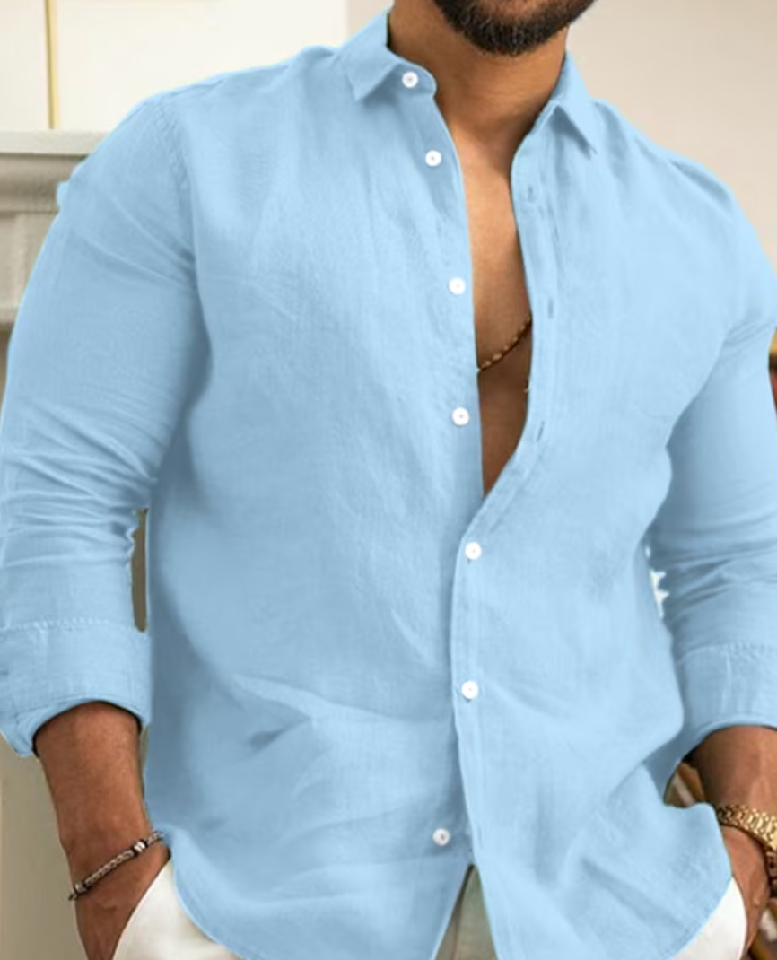 Men's Stylish Linen Shirt for Comfortable Casual Wear-Metro Lane Plaza