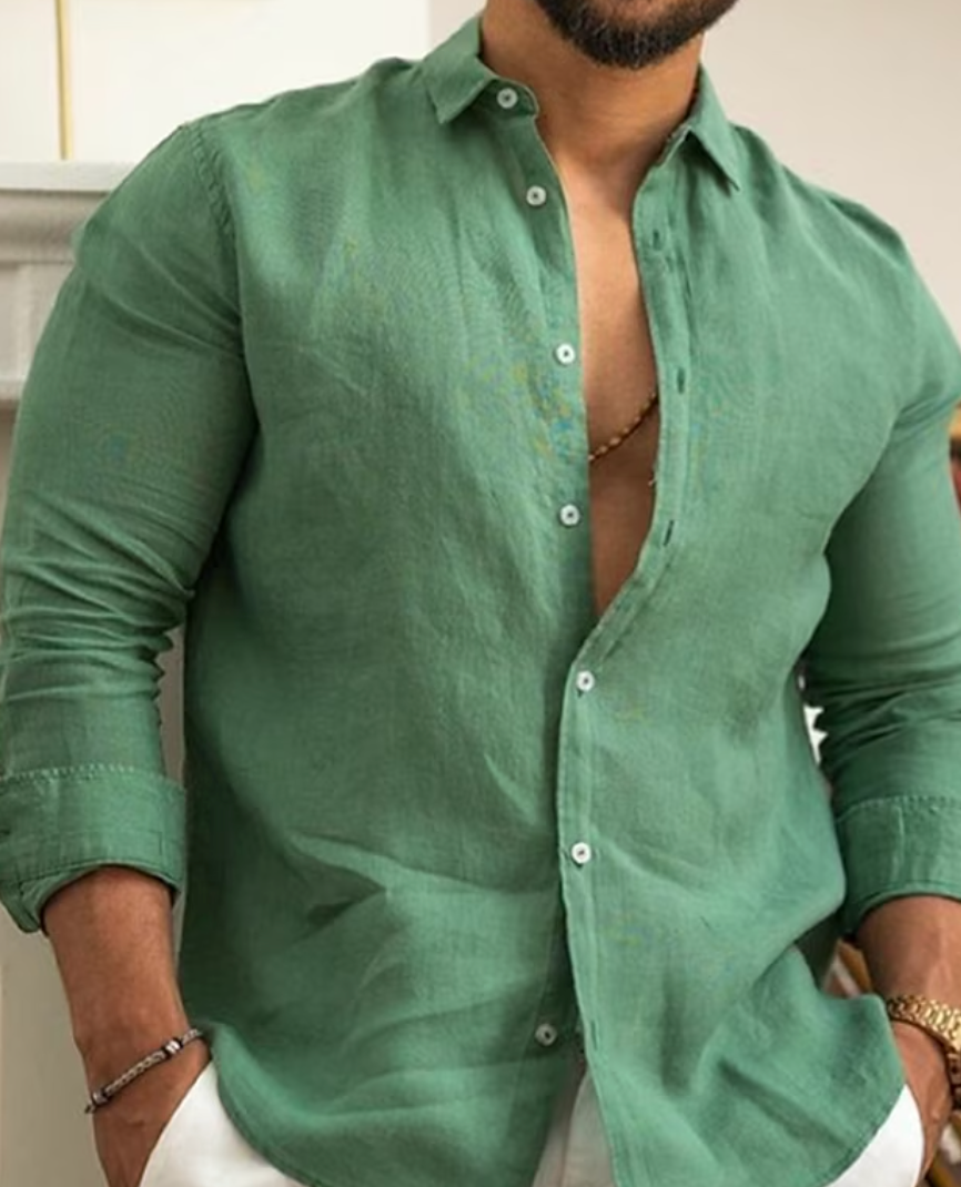 Men's Stylish Linen Shirt for Comfortable Casual Wear-Metro Lane Plaza