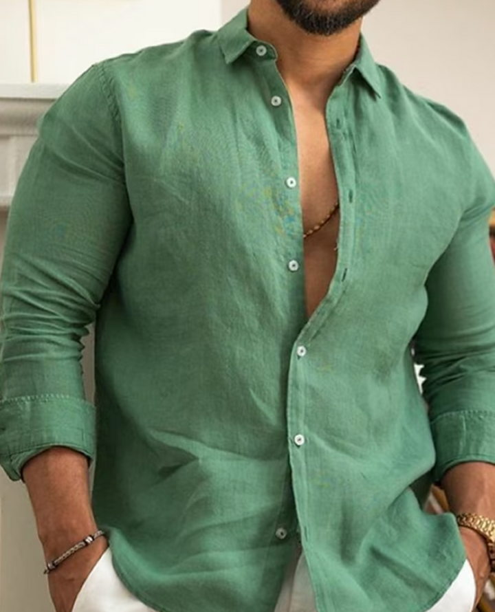 Men's Stylish Linen Shirt for Comfortable Casual Wear-Metro Lane Plaza