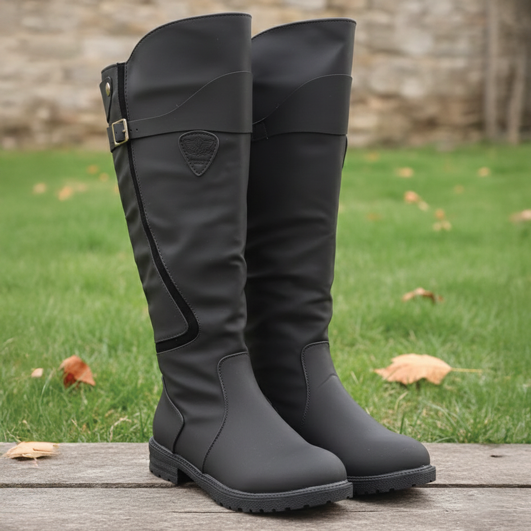 Botas elegantes impermeáveis para mulher