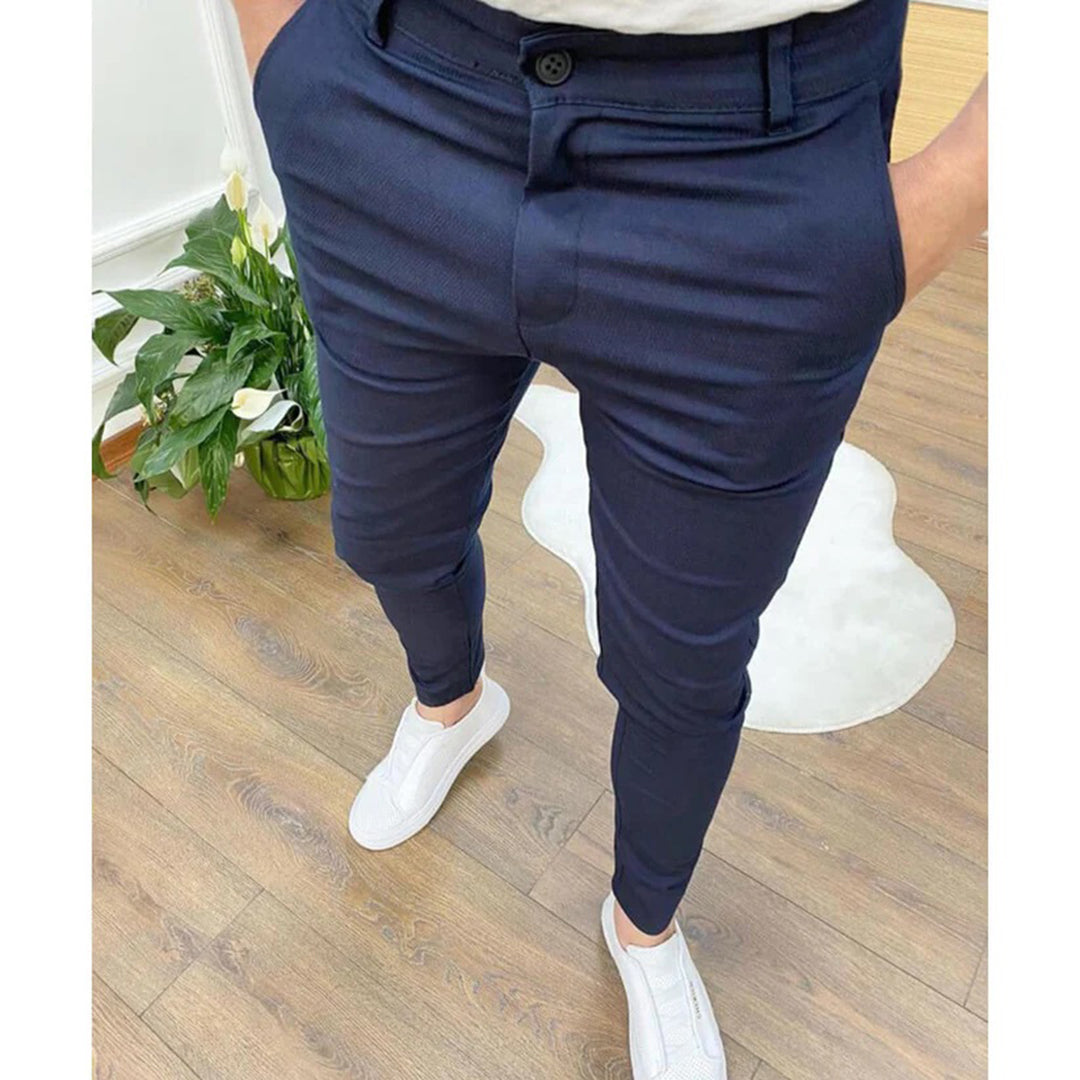 Roman | Men's Slim Fit Trousers-Metro Lane Plaza