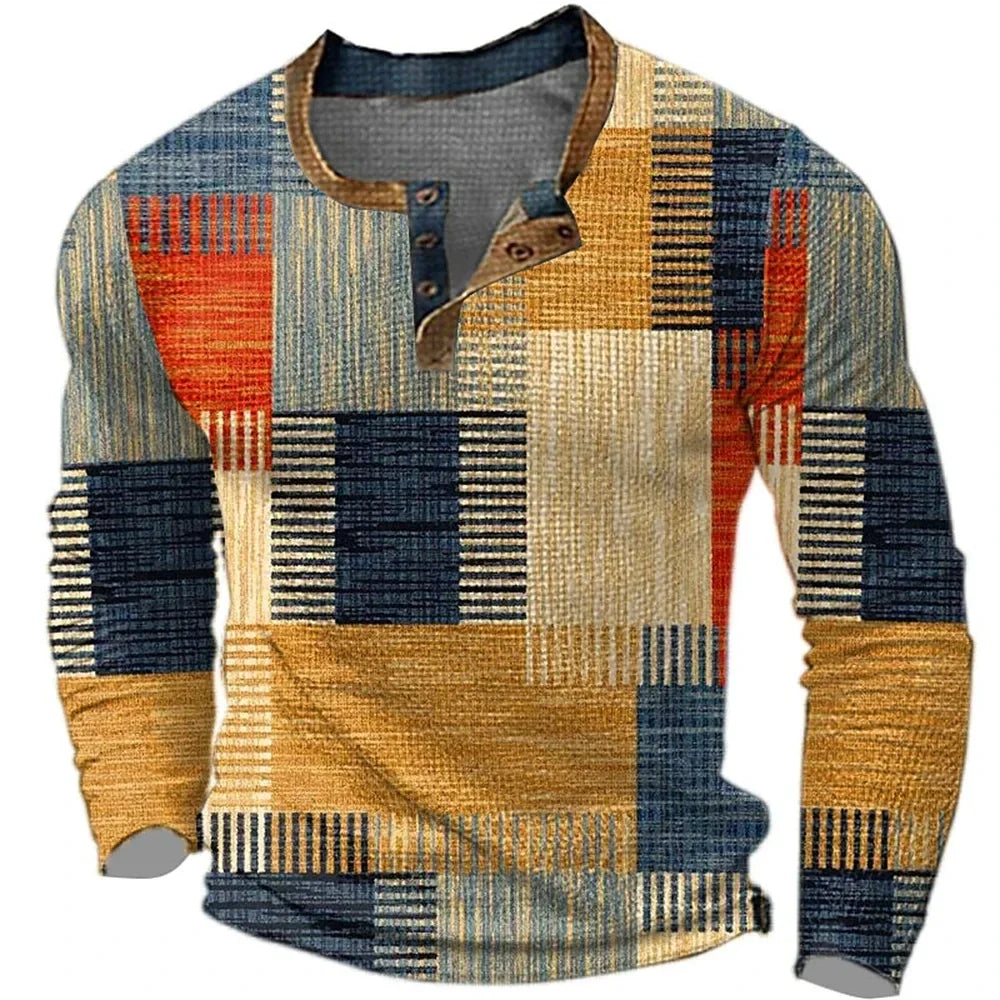 Joseph | Colorful Men's Long Sleeve T-Shirt-Metro Lane Plaza