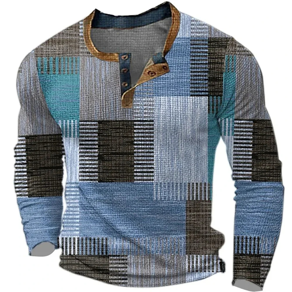 Joseph | Colorful Men's Long Sleeve T-Shirt-Metro Lane Plaza