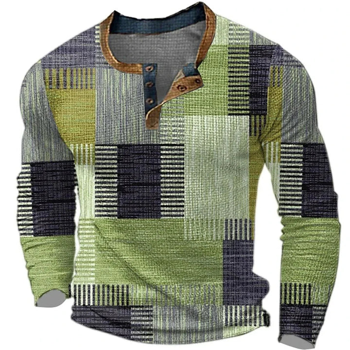 Joseph | Colorful Men's Long Sleeve T-Shirt-Metro Lane Plaza