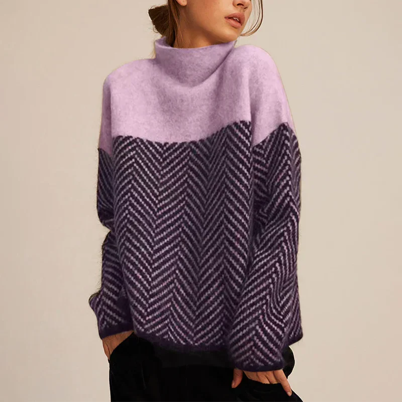 Women's Herringbone Knit Sweater