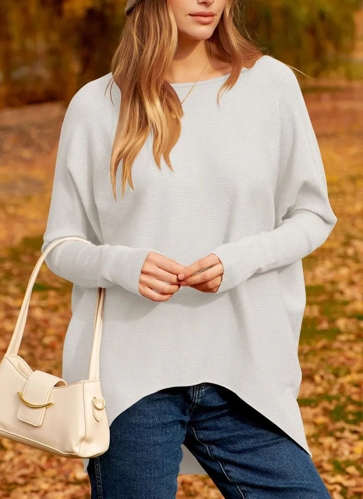 Olivia | Women's Elegant Silky-Soft Oversized Sweater-Metro Lane Plaza