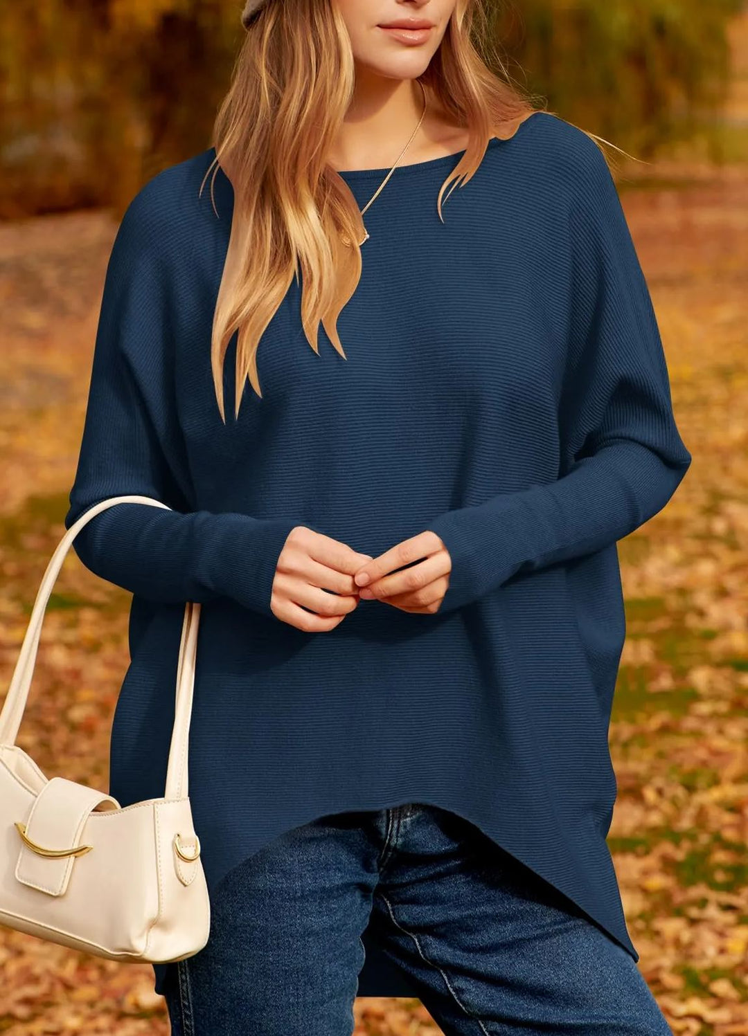 Olivia | Women's Elegant Silky-Soft Oversized Sweater-Metro Lane Plaza
