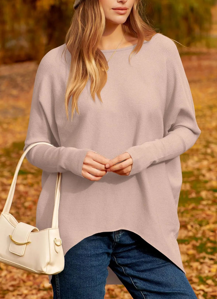 Olivia | Women's Elegant Silky-Soft Oversized Sweater-Metro Lane Plaza