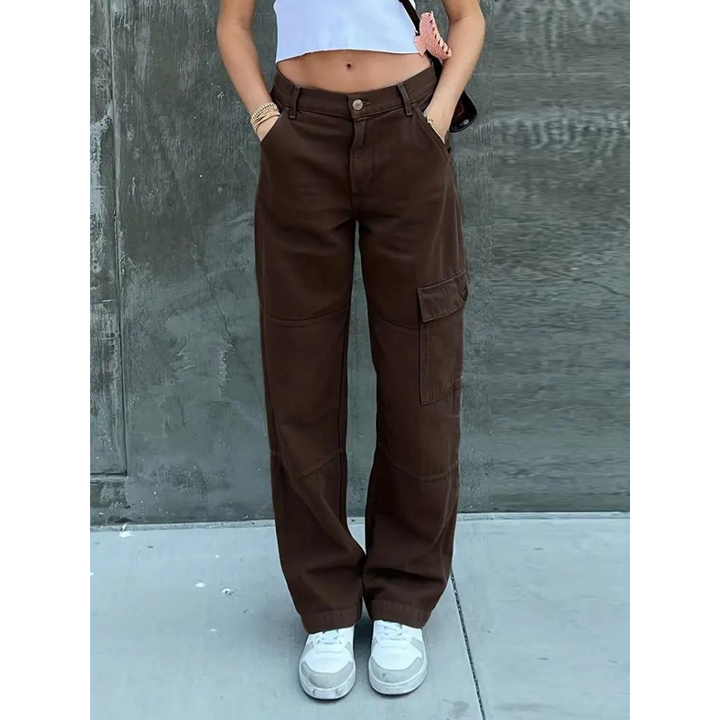 Women's Casual Cotton Cargo Pants – Stylish Everyday Wear-Metro Lane Plaza