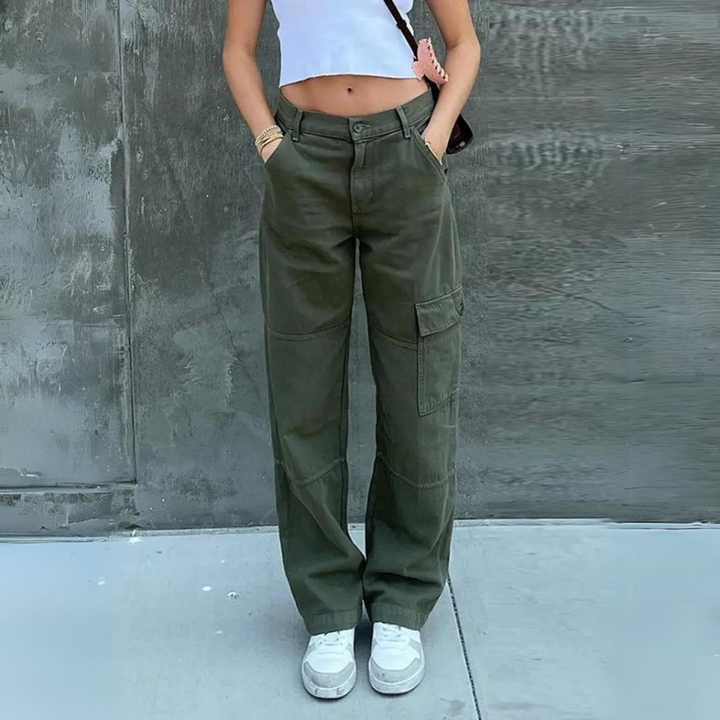 Women's Casual Cotton Cargo Pants – Stylish Everyday Wear-Metro Lane Plaza