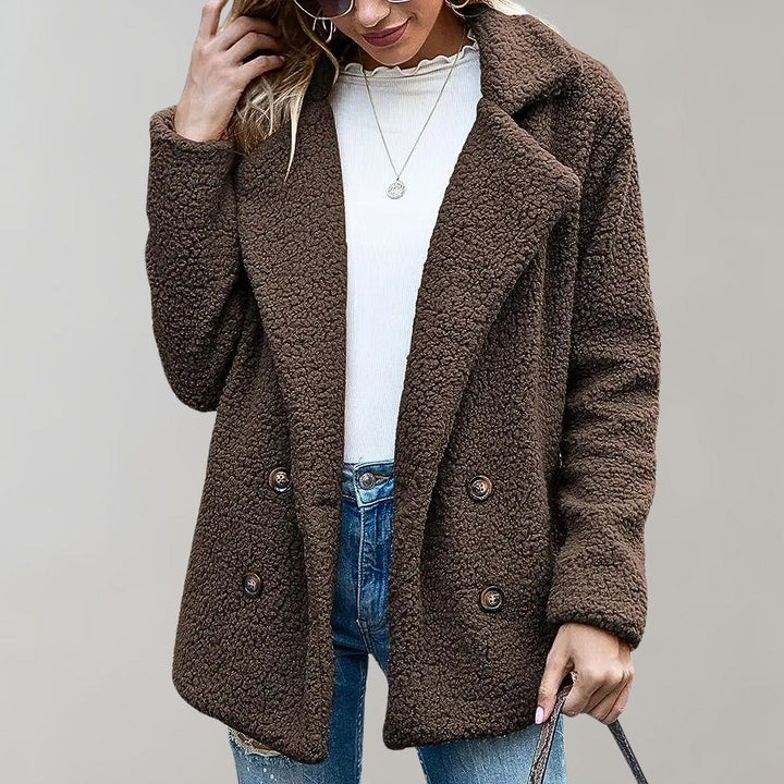 Veste teddy oversize pour femme