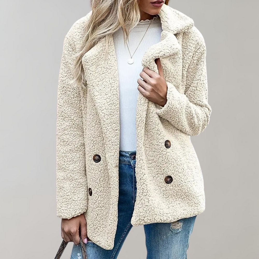 Veste teddy oversize pour femme