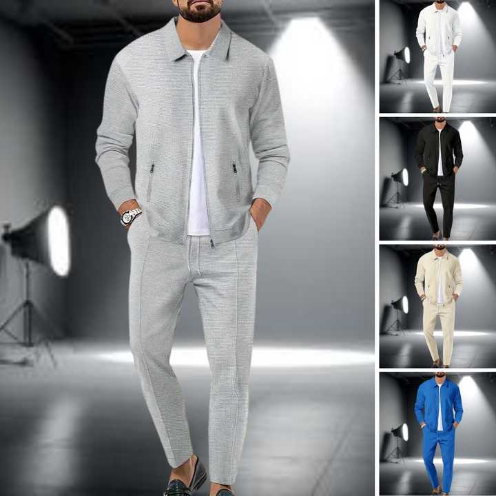 Men's Lightweight Sports Set – Stylish Zip-Up Jacket and Jogging Pants-Metro Lane Plaza