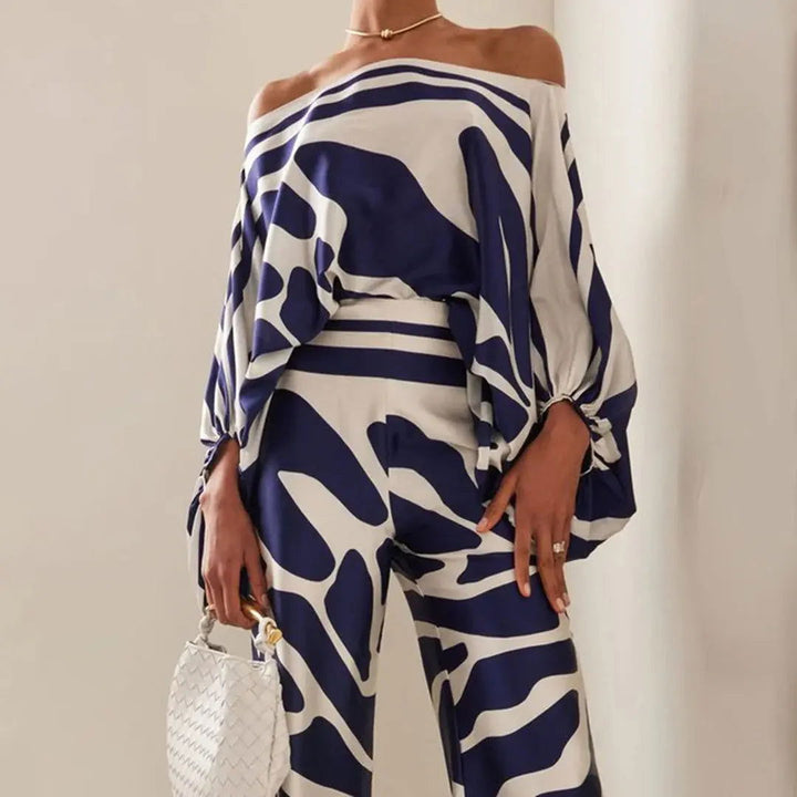 Julie | Women's Satin Two-Piece Outfit-Metro Lane Plaza
