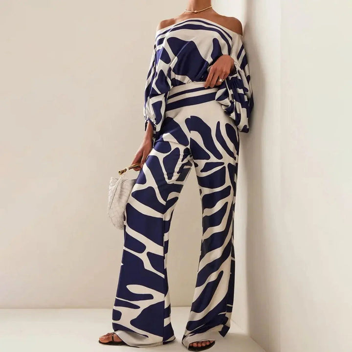 Julie | Women's Satin Two-Piece Outfit-Metro Lane Plaza