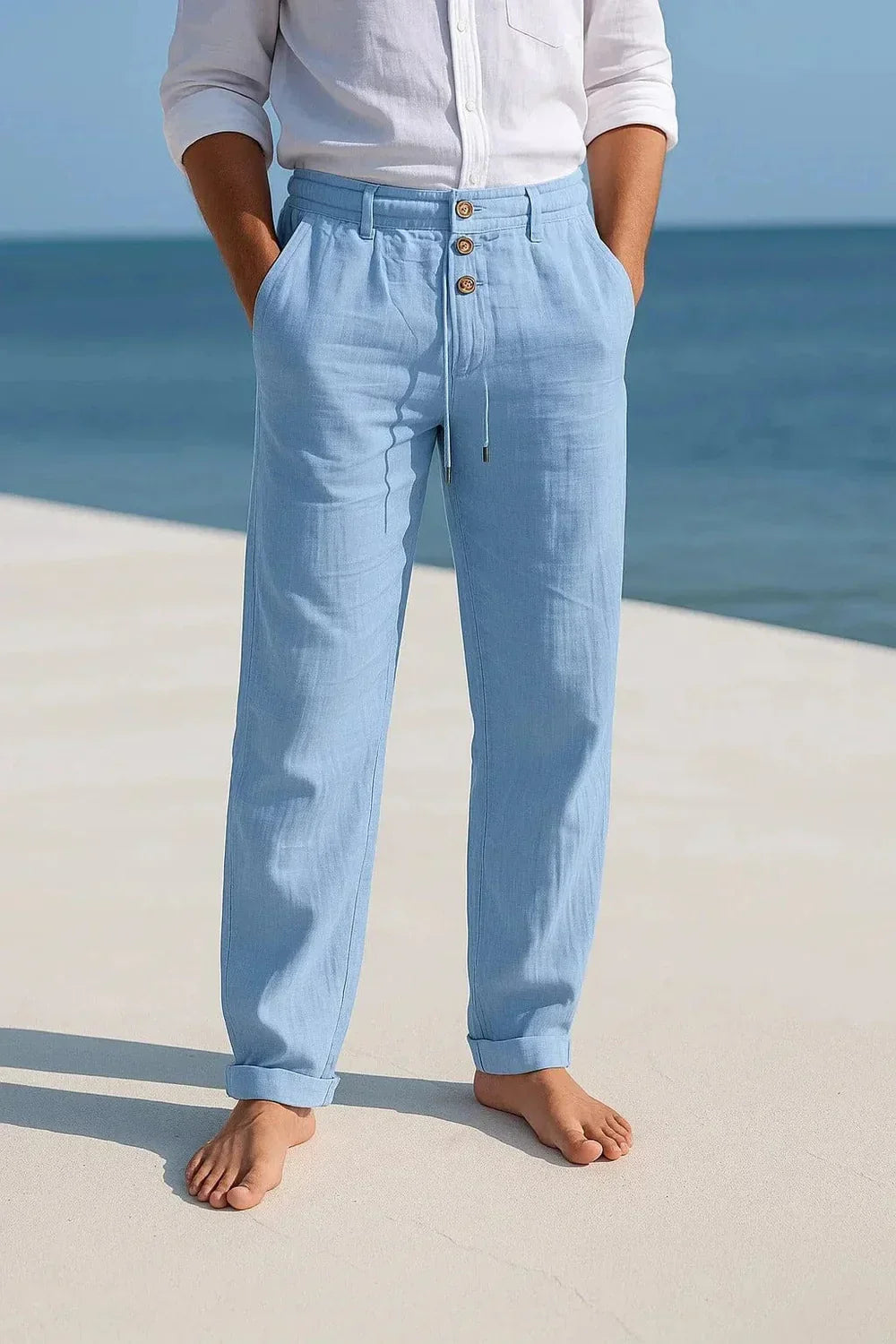 Michael | Men's Breathable Premium Cotton Summer Pants-Metro Lane Plaza