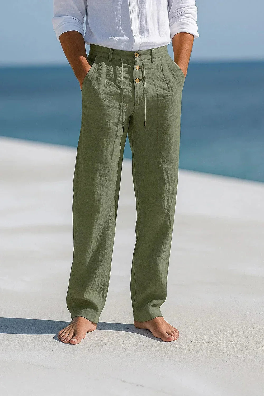Michael | Men's Breathable Premium Cotton Summer Pants-Metro Lane Plaza