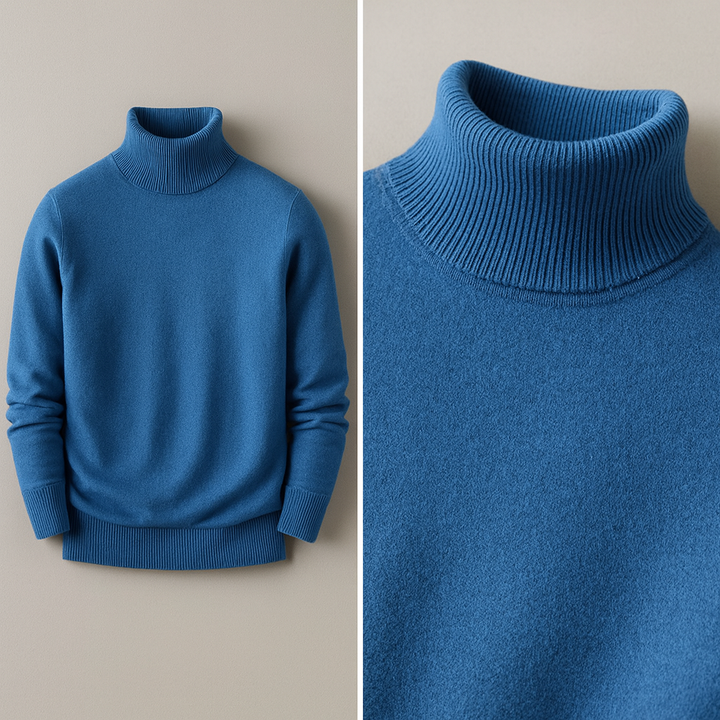 Klassischer Herren-Strickpullover mit Rollkragen