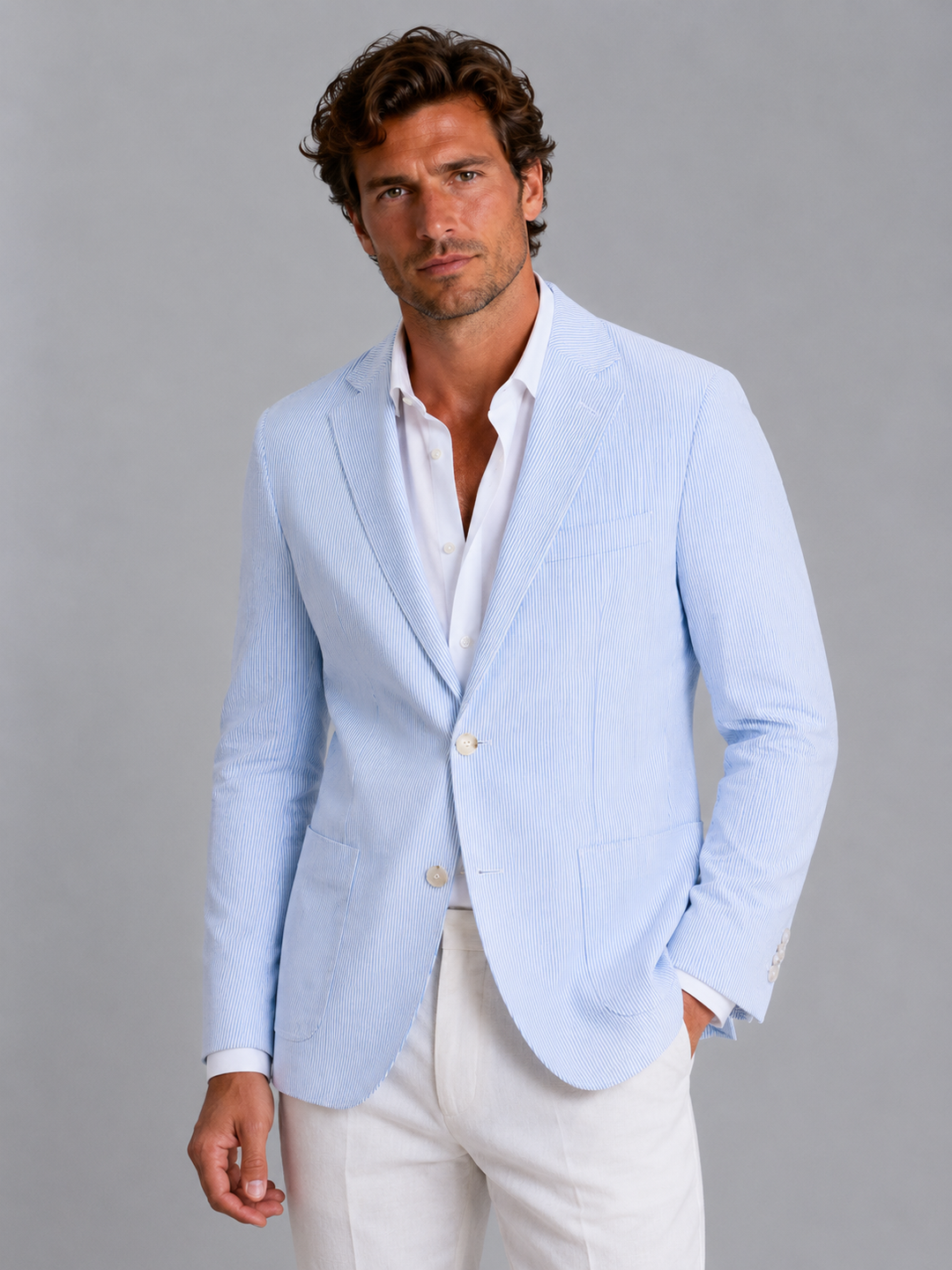 Men's Striped Blazer