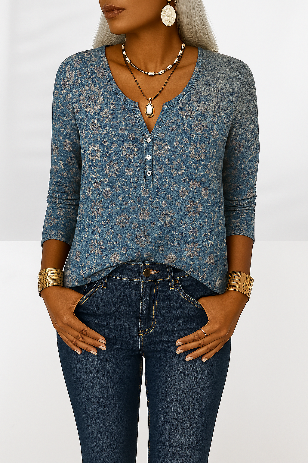 Alina | Women's Elegant Boho Style Blouse-Metro Lane Plaza