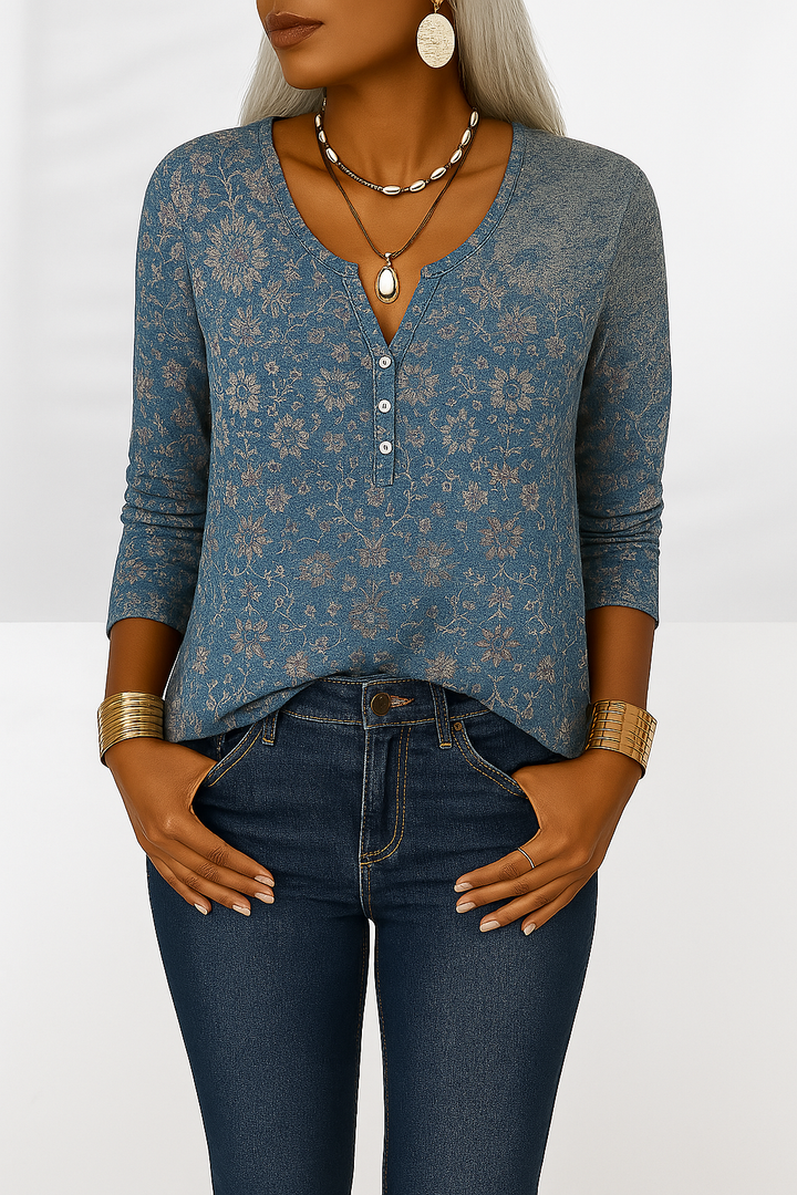 Alina | Women's Elegant Boho Style Blouse-Metro Lane Plaza
