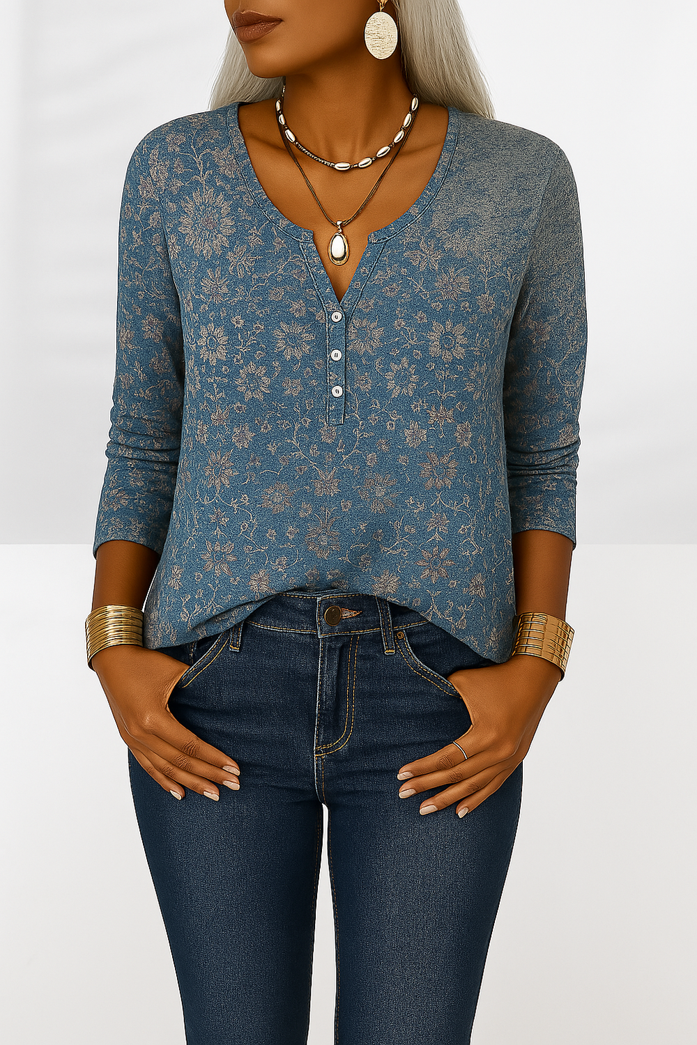 Alina | Women's Elegant Boho Style Blouse-Metro Lane Plaza