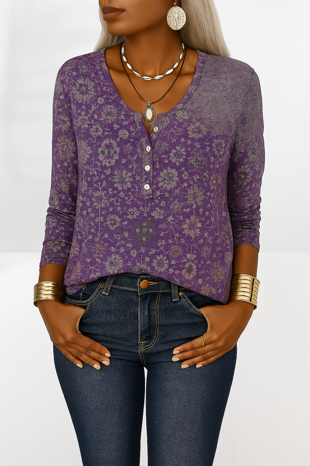 Alina | Women's Elegant Boho Style Blouse-Metro Lane Plaza