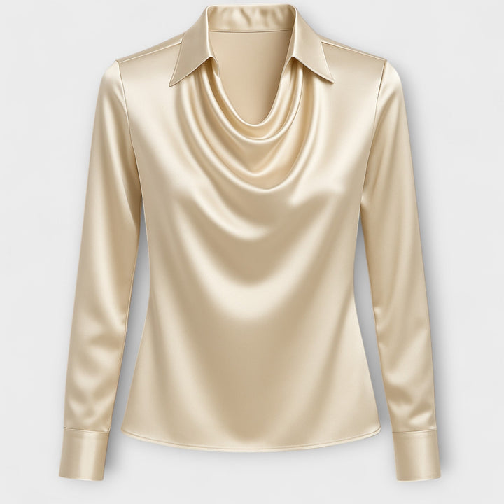 Scarlett | Women's Elegant Satin Blouse-Metro Lane Plaza