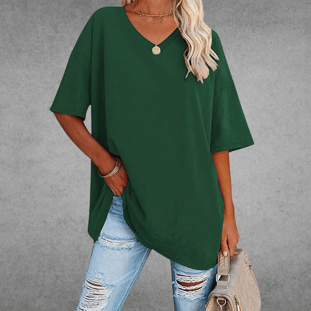 Alessa | Women's Soft and Stylish V-Neck T-Shirt-Metro Lane Plaza