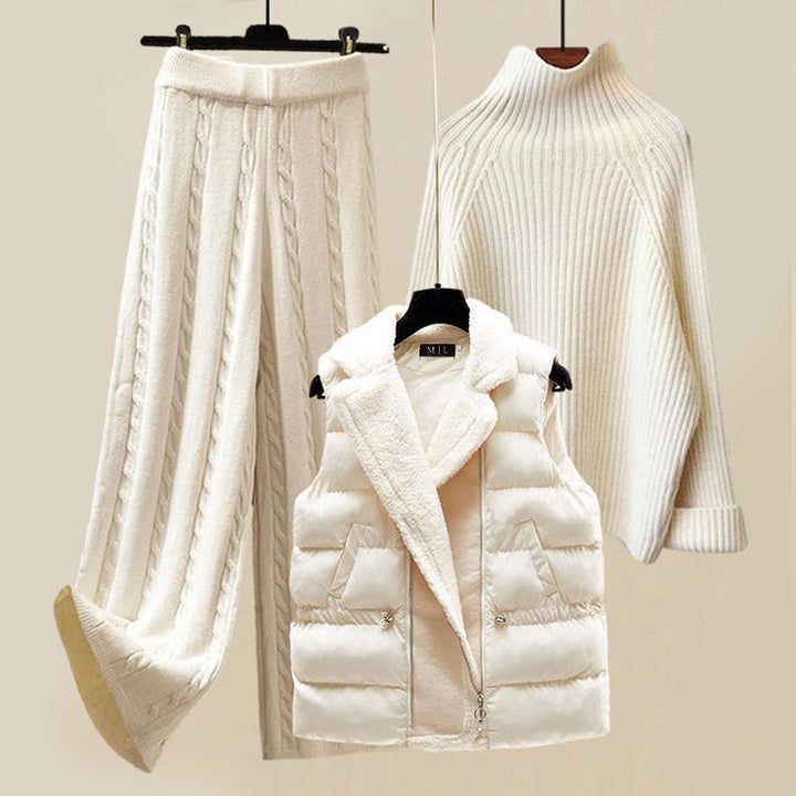Sophia | Women's Three-Piece Lounge Set-Metro Lane Plaza