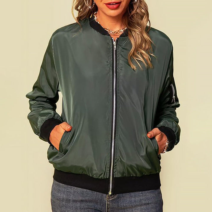 Women's Zip-Up Bomber Jacket