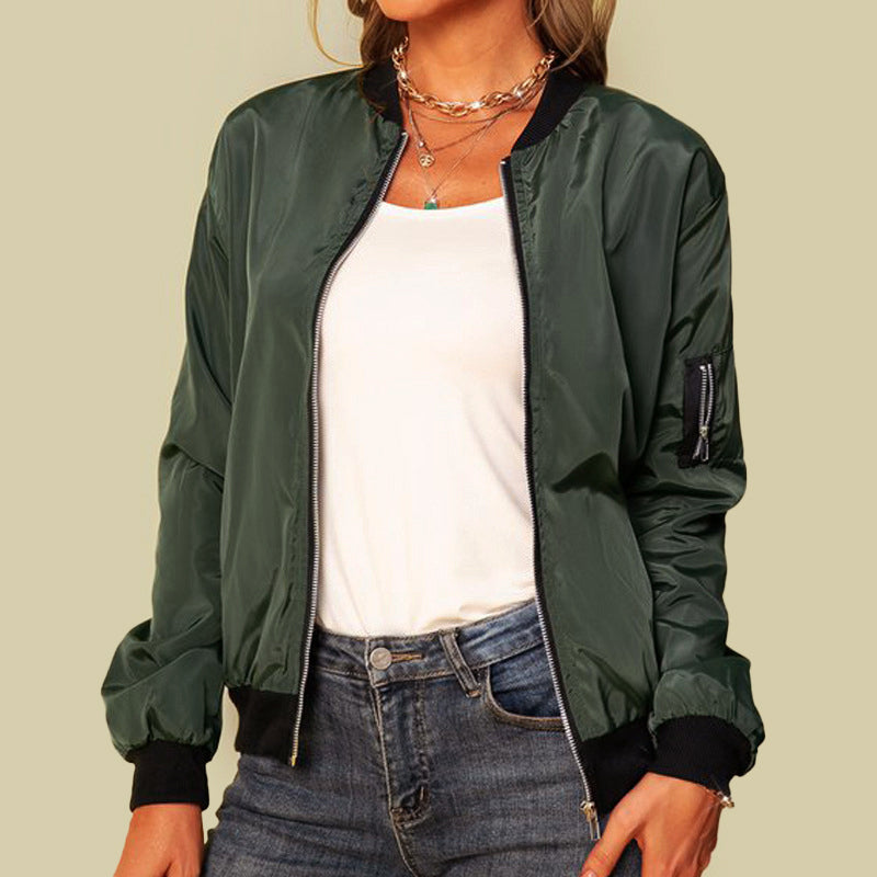 Women's Zip-Up Bomber Jacket