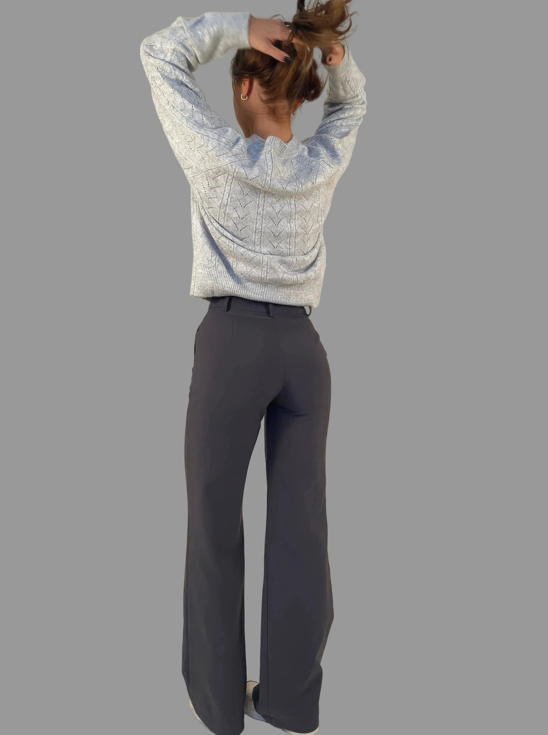 Women's Classic High Waist Wide Leg Trousers with Tailored Fit