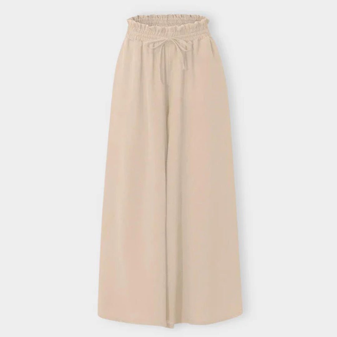 Linda | Women's Elegant High-Waisted Wide Leg Palazzo Pants-Metro Lane Plaza