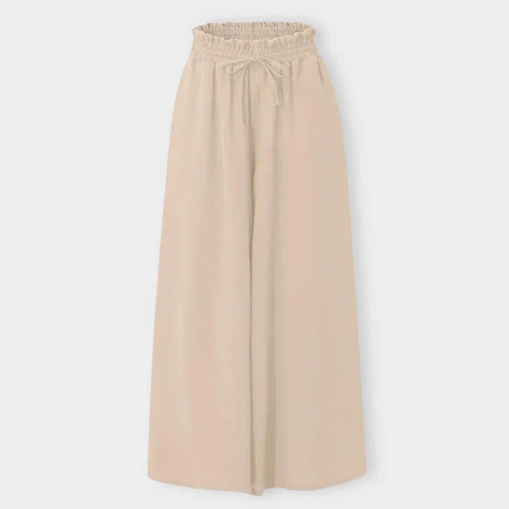 Linda | Women's Elegant High-Waisted Wide Leg Palazzo Pants-Metro Lane Plaza