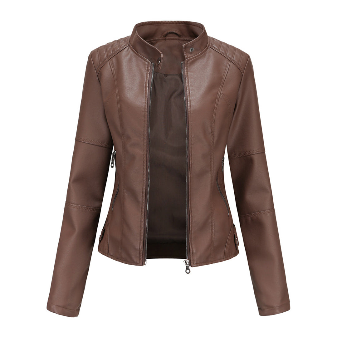 Women's Stylish Custom Leather Jacket-Metro Lane Plaza
