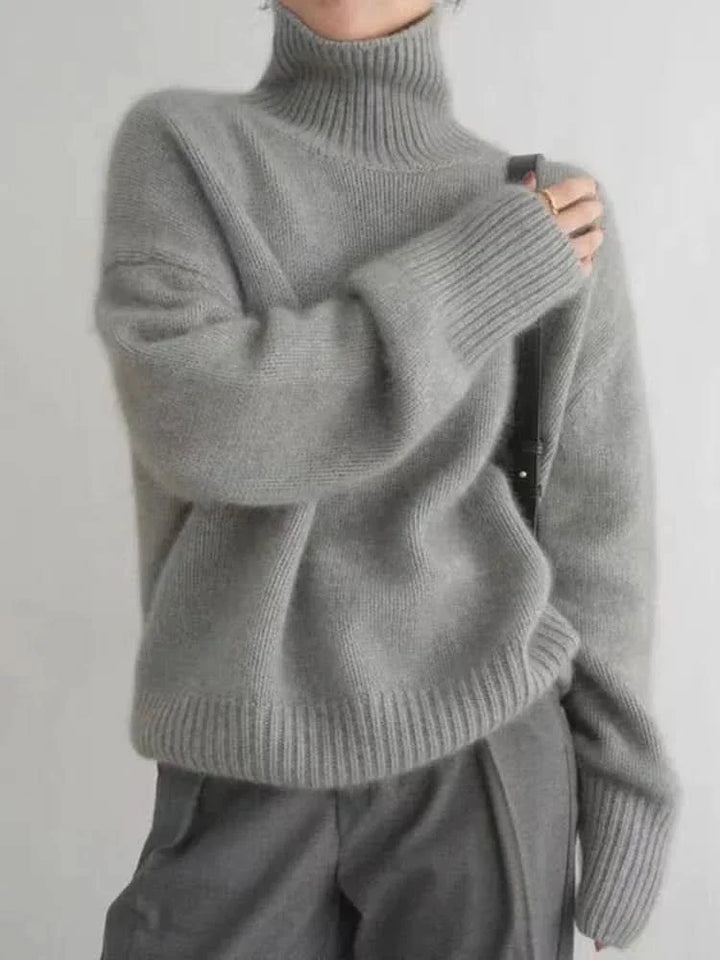 Maglione oversize da donna a collo alto, caldo e confortevole