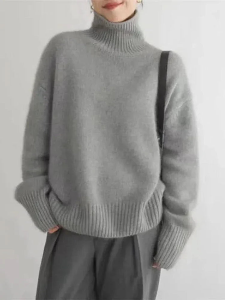 Maglione oversize da donna a collo alto, caldo e confortevole