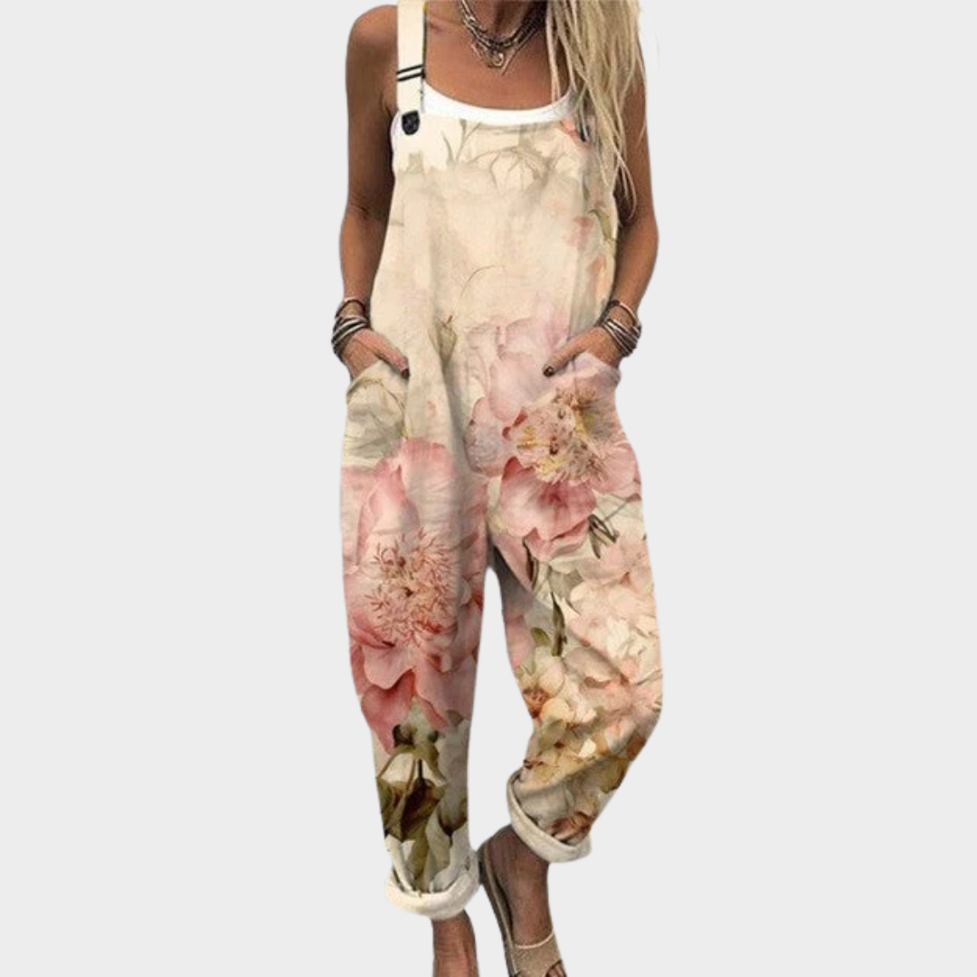 Mono elegante de mujer con estampado floral